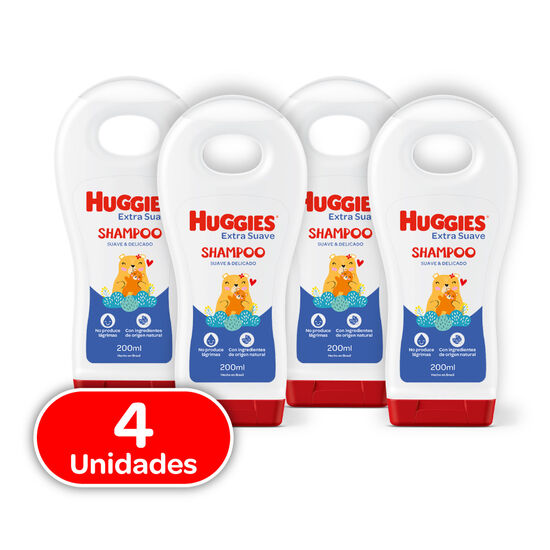 Combo Shampoo Extra Suave Huggies 4 uds, 200 ml