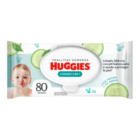 Toallitas Húmedas Huggies Cuidado 4 en 1, 80uds
