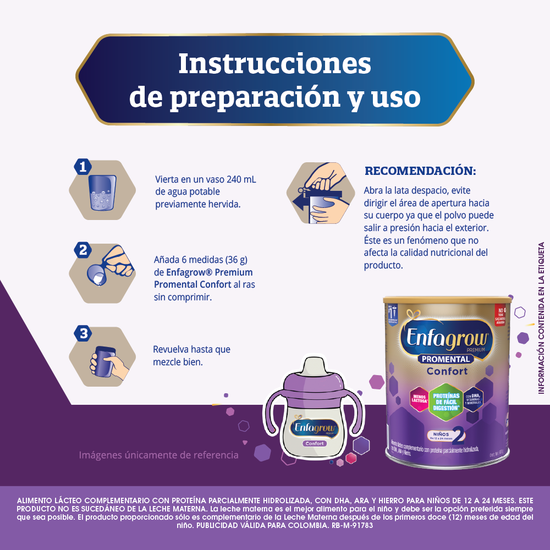 Alimento lácteo Enfagrow Confort Promental 800 g