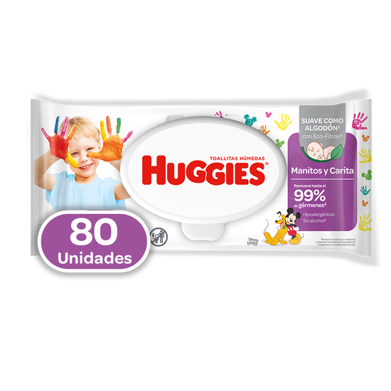 Toallitas Húmedas Manitos y Caritas,80 uds