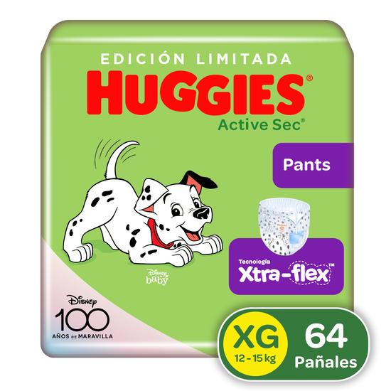 Pants Huggies Active Sec Xtra-Flex Etapa 4/XG, 64 uds. (Edición Limitada)