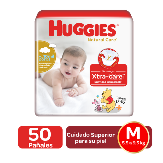 Pañales Huggies Natural Care Etapa 2/M 50 uds