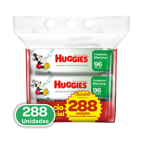 Toallitas Húmedas Huggies Limpieza Efectiva, 288uds