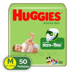 Pañales Huggies Active Sec (Talla M, G, XG, XXG)