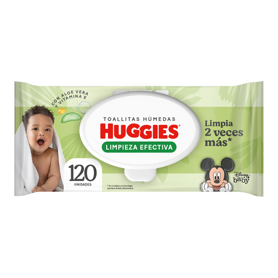 Toallitas Húmedas Huggies Limpieza Efectiva, 120uds