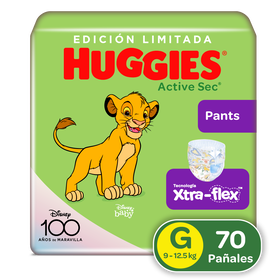 Pants Huggies Active Sec Xtra-Flex Etapa 3/G, 70 uds. (Edición Limitada)