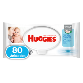 Toallitas Húmedas Puro y Natural, 80 uds