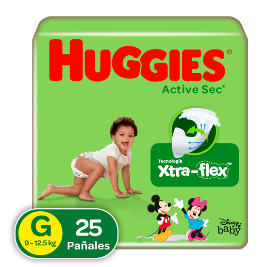 Pañales Huggies Active Sec Etapa 3/G 25 uds