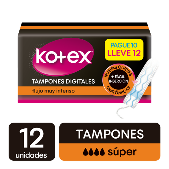 Tampones Kotex Digital Super 12U
