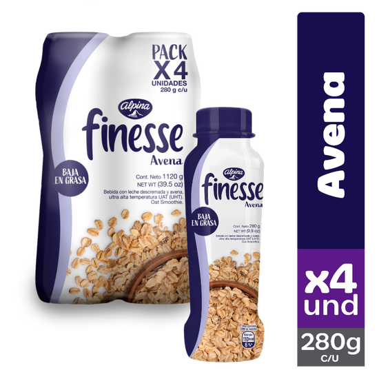 Avena Finesse Botella x4 uds 280gr